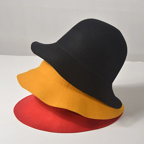 Winter Wool Hat For Ladies,Bow Applique Plain Wool Women Hat