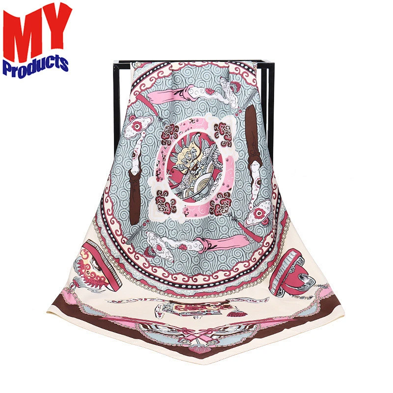 Pink scarf men silk scarf viscose scarf