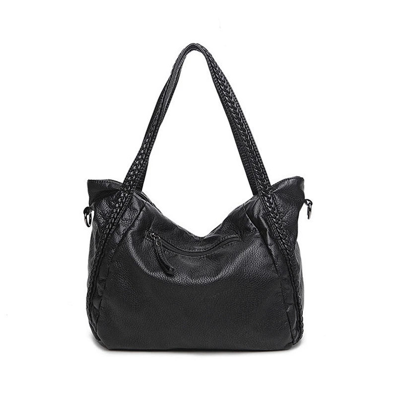 Hot selling lady shoulder bag casual tote handbags for women genuine leather