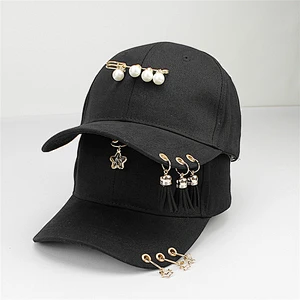Custom Metallic Fashion Rivet Hip Hop Adjustable Baseball Hat Dad Cap