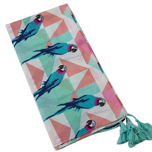 New style hand-painted parrot pattern sunshade beach towel holiday scarf