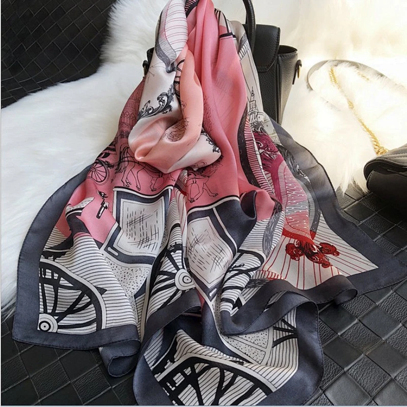 Printed  beach silk scarf and shawl for women