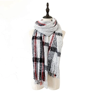 Autumn and winter new style large plaid scarf lady warm scarf