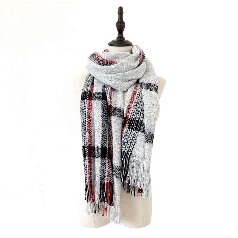 Autumn and winter new style large plaid scarf lady warm scarf