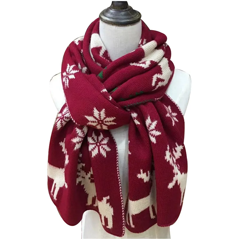 Christmas autumn and winter new warm scarf knitted  students neck shawls