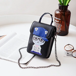 New Leather Girls' Fashion Mini Small Leather Messenger Bag Shoulder Bag Mini Carton Bag