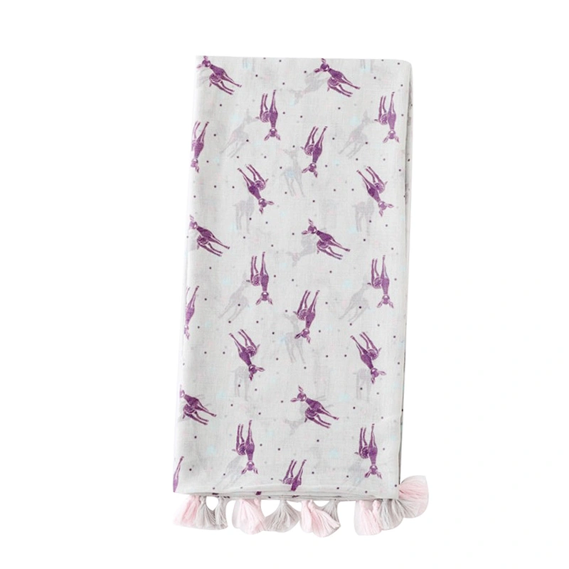 New style colorful deer print pattern lady's scarf