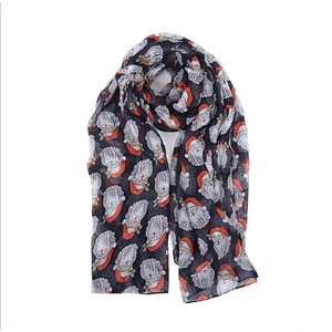 New fashion Christmas Santa Claus floral print scarf