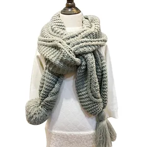 Korean version female student autumn winter thicken warm fashion lovely personality scarf