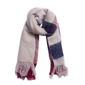 Autumn and winter new style circle yarn large check scarf lady thickened tassel neck shawl scarf