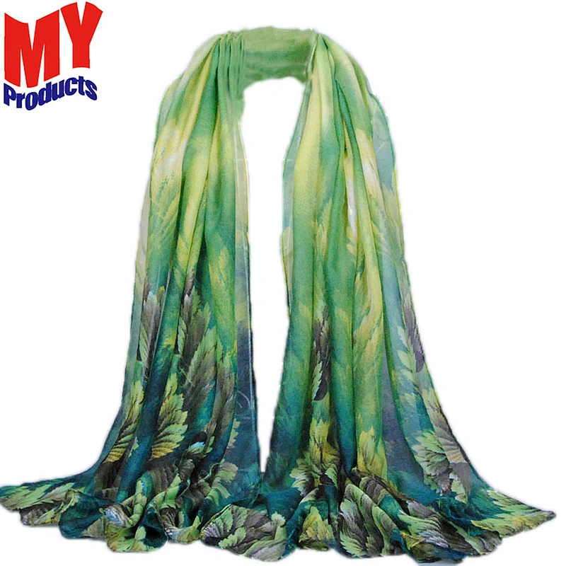 Custom made scarf ready to wear hijab logo print silk scarf
