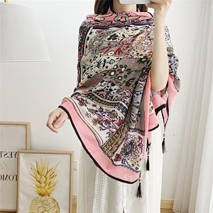 Good quality ladies scarves shawls digital printing personalized beach towel scarf