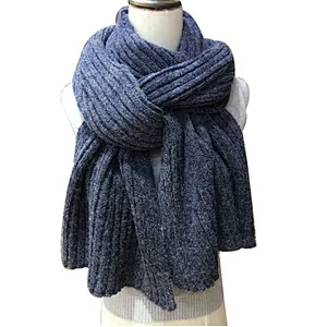 Thickened winter knitted wool scarf warm long neck scarf