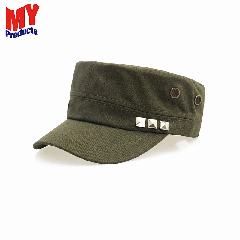 Wholesale professional High Quality Army Green Man Cap Round Hat With Embroidery LOGO