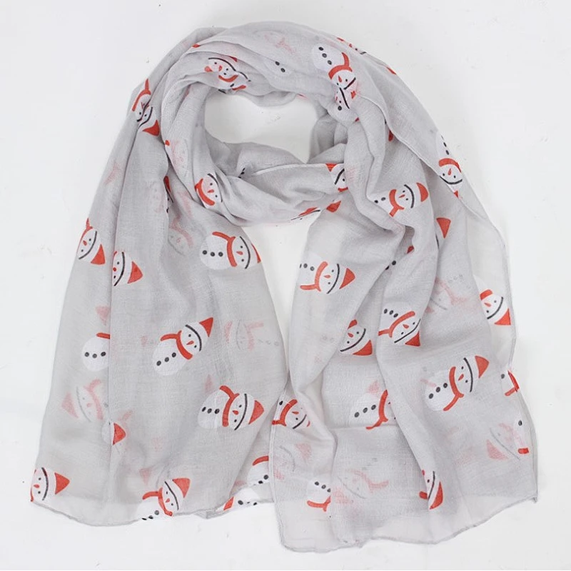 New style Christmas cartoon printed scarf