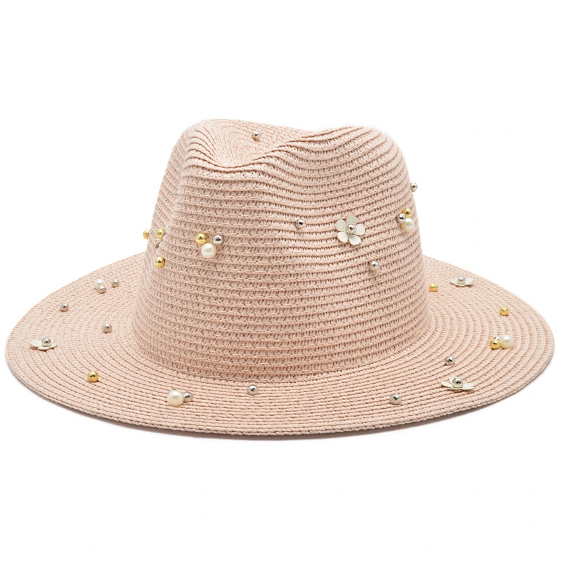 2016 Top sale wholesale striped floppy hat bowler straw hat