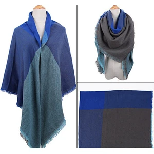 Cashmere large square towel blended color plaid skin-friendly scarf women winter warm versatile shawl