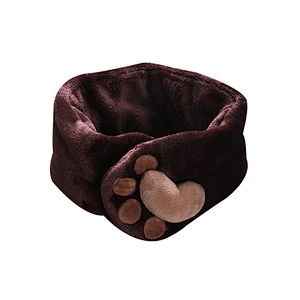 2019 Autumn and winter solid color thicken warm children flannel scarf