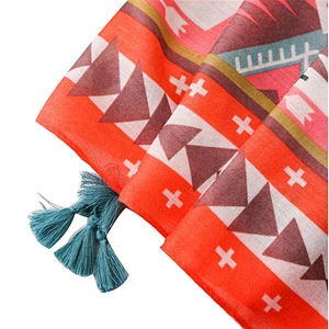 Spring and summer new Korean version color geometric diamond colorful shawl scarf