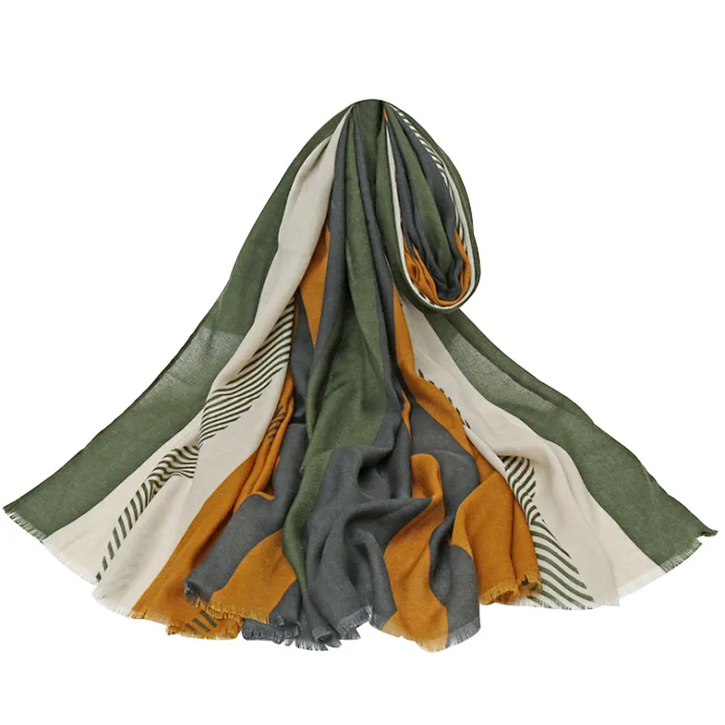 New style spring and summer  beach tourism sunscreen shawl cotton and linen scarf