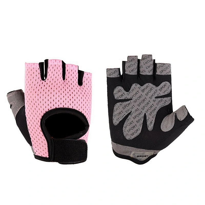 Non Slip Adult Outdoor Riding Sports Elastic Mesh Breathable Half Finger Gloves