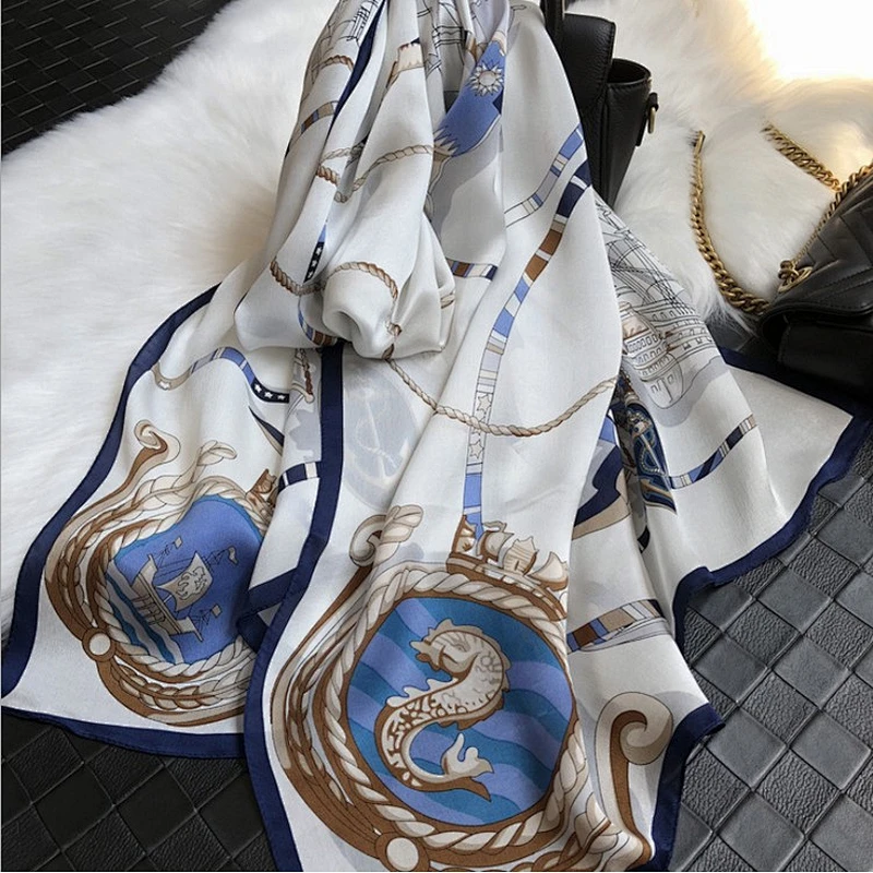 Printed  beach silk scarf and shawl for women