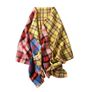 New style plaid scarf for women Korean version fashion shawl scarf