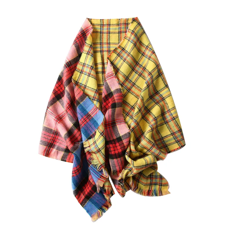 New style plaid scarf for women Korean version fashion shawl scarf