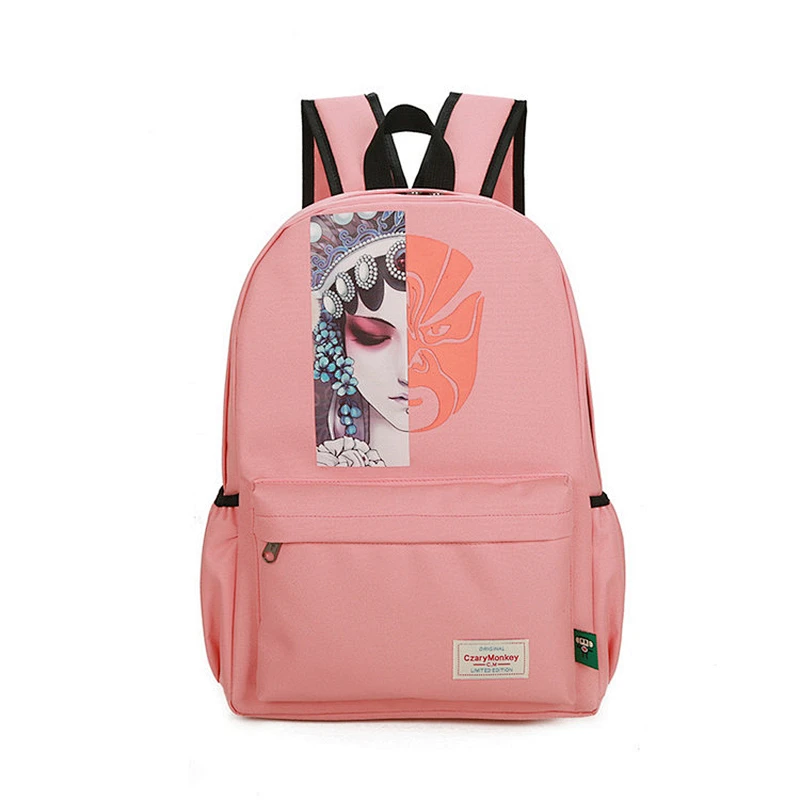 Wholesale New Design Printed Canvas School Backpack Custom Child School Bags