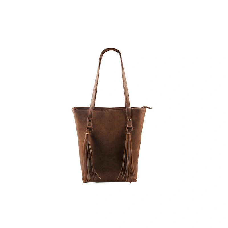 PU Leather Women Handbags Tote Bag With Tassels