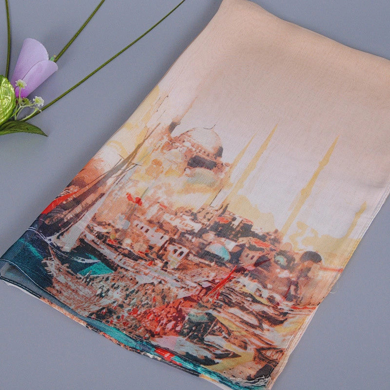 High quality new women soft long cotton scarf hijab shawl