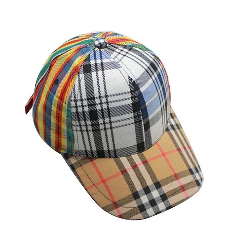 2019 New Style Wholesale Contrast Color Classic Plaid Baseball Cap