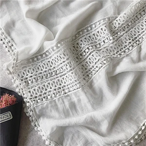 Silk Scarf White Girl Christmas Knitted Scarf Accessories For Woman