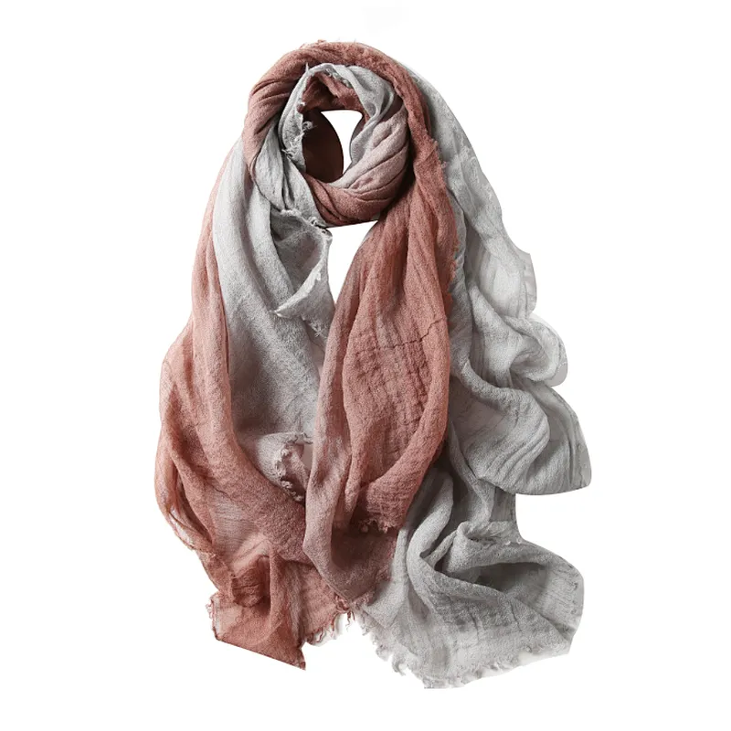 Wool scarf women's large size autumn and winter gradient neck versatile scarf