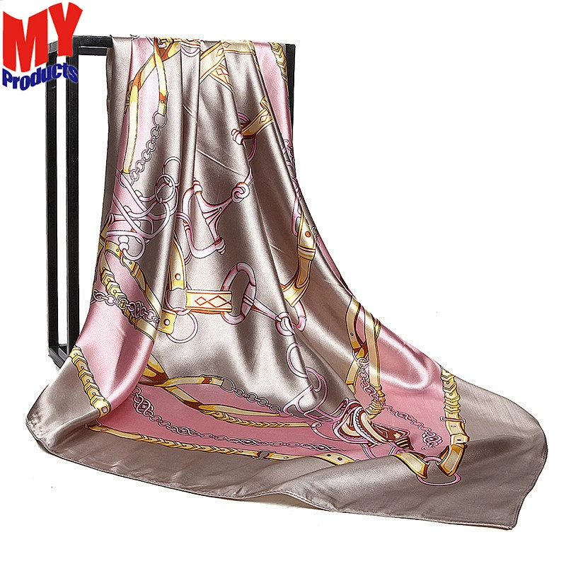 Scarf Twill Silk Scarf 90X90 Fancy Scarf For Girls