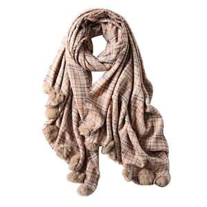 New autumn and winter versatile lovely girl's  warm tassel scarf