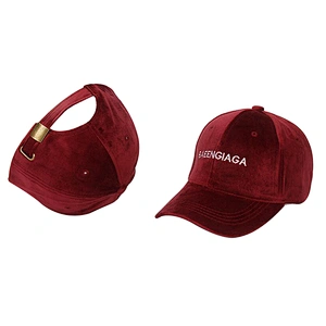 Low MOQ Autumn and Winter Warm Solid Color Gold Velvet Unisex Soft Trend Couple Hip Hop Hat Baseball Cap