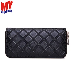 Wholesale  pu leather woman wallets lady clutch purses