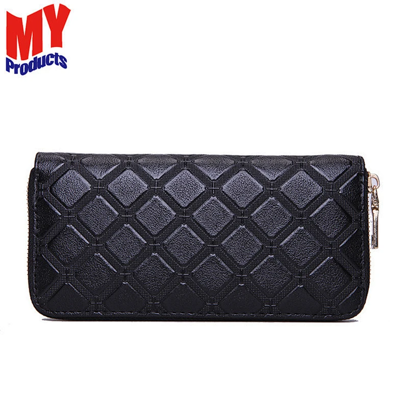 Wholesale  pu leather woman wallets lady clutch purses