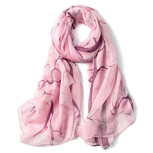 OEM Design Pashmina Shawls Custom Digital Print Women Silk Scarf