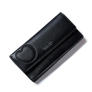 2019 Hot sale fashion ladies pu leather wallet girls purse long tyle wallets