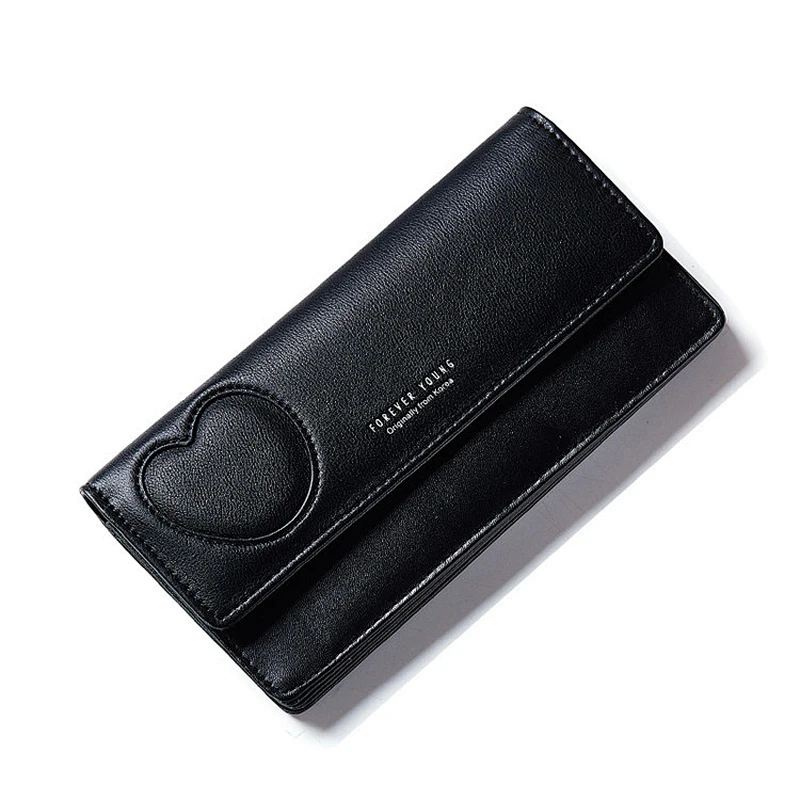 2019 Hot sale fashion ladies pu leather wallet girls purse long tyle wallets