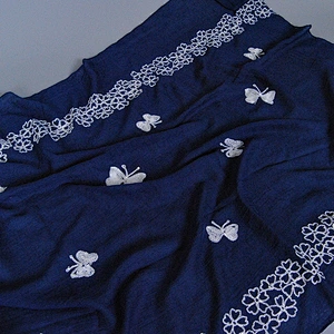 Infinity scarf knitting pattern embroidered women pure cotton shawl hijab scarf