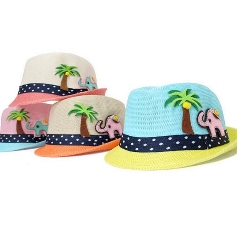 Fashion summer foldable straw hat summer beach paper straw hat for girls