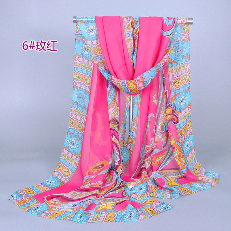 Hot Sell Crochet Patterns Printed Tribal Scarf Ladies Cotton Scarves