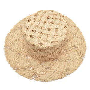 Best selling Best selling Hand-made summer beach decorative wide brim straw panama hat