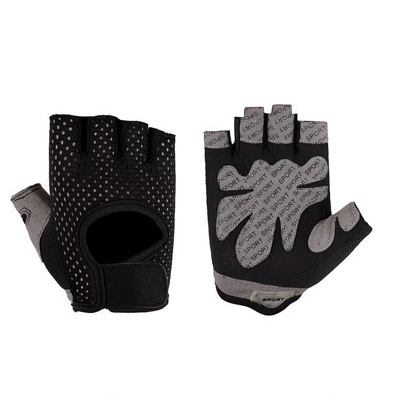 Non Slip Adult Outdoor Riding Sports Elastic Mesh Breathable Half Finger Gloves