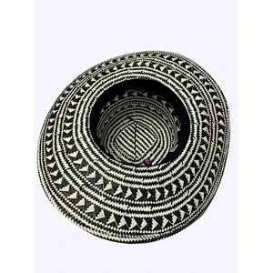 New Style Black And White Geometric Patterns Straw Hat Fashion Beach Hat