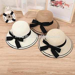 Stock Character Style and Plain Pattern straw sun visor cap