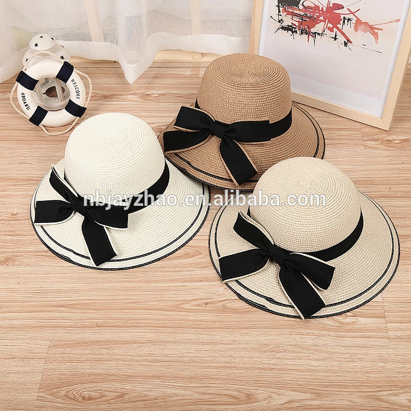 Stock Character Style and Plain Pattern straw sun visor cap